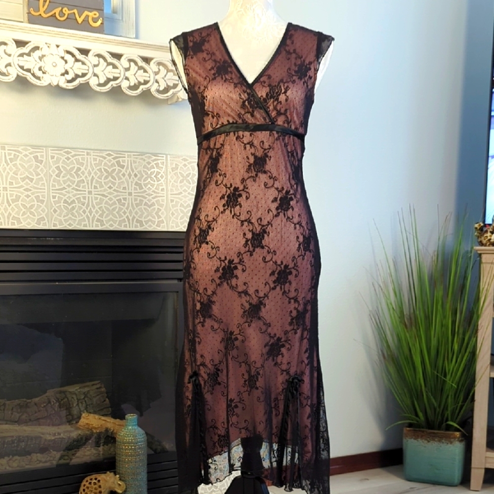 Ruby Rox Vintage Black Lace Dress